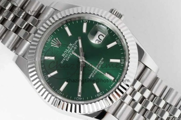 MiroTime 1220 Functional DateJust 41mm 126334 DIWF 1:1 Best Edition 904L Steel Green Sunburst Dial on Jubilee Bracelet SA 2305